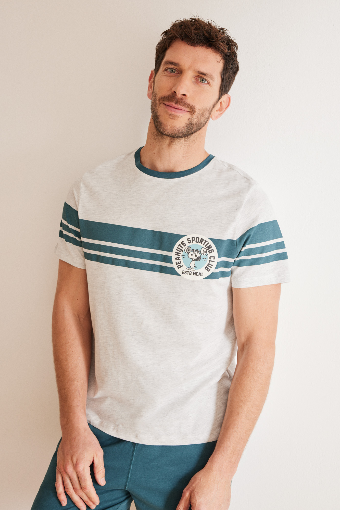 Pijama corto hombre 100% algodón Snoopy | Ropa de dormir de hombre | WomenSecret