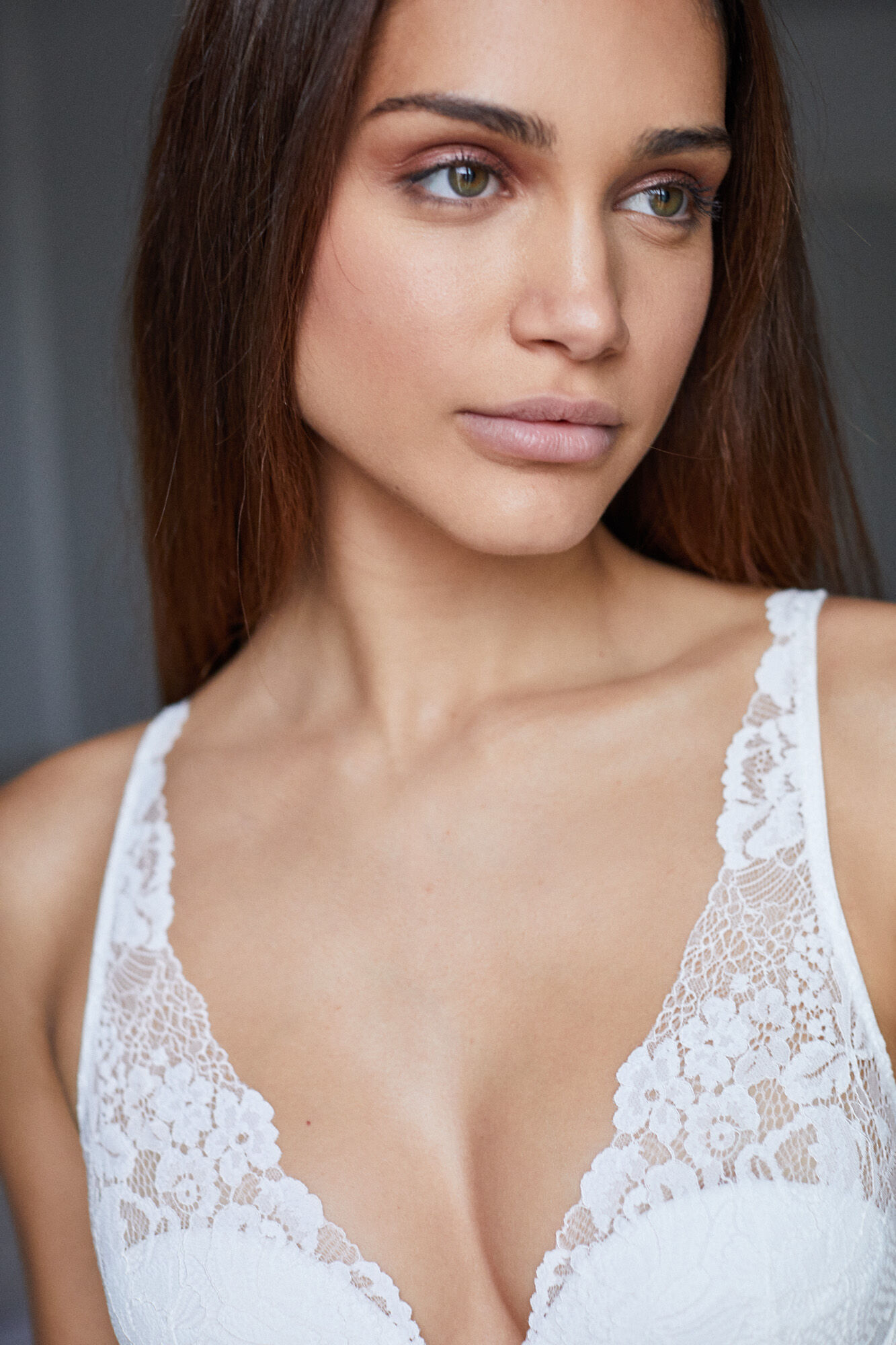 INTUITIVE Sujetador halter relleno encaje blanco | Sujetadores de mujer | WomenSecret