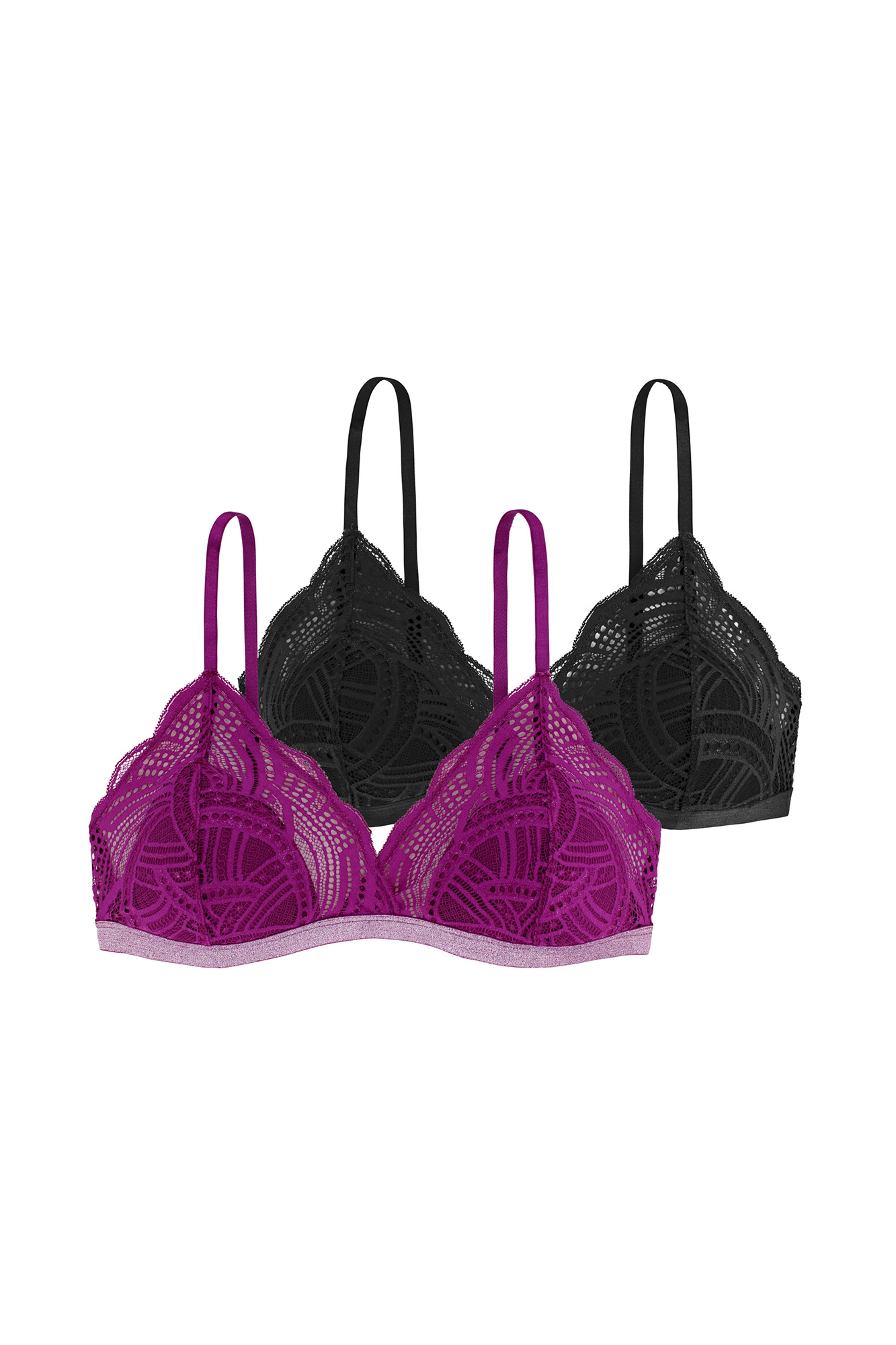 Pack de dois soutiens bralette sem enchimento, Sutiãs de mulher