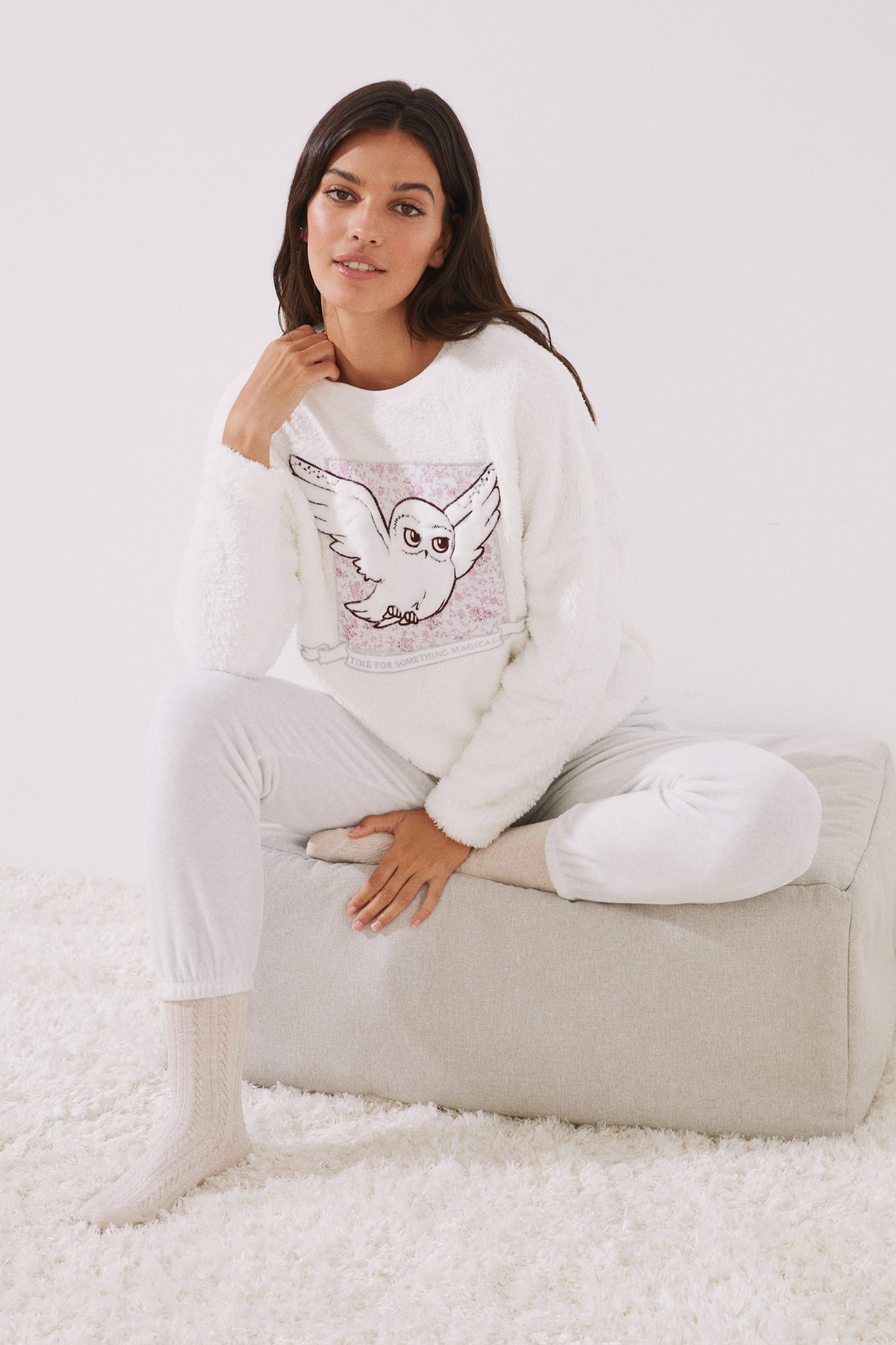 Pijama largo Harry Potter blanco | Pijamas Homewear | WomenSecret