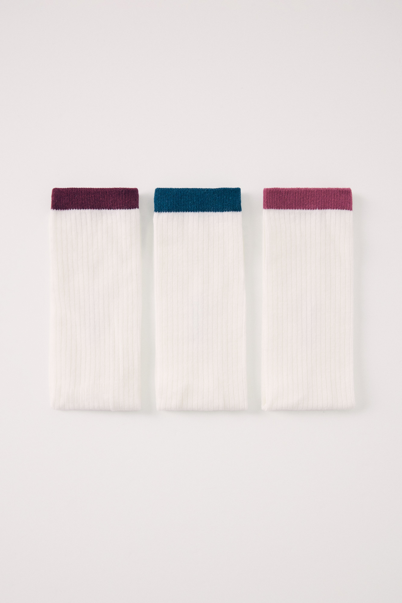 Pack 3 calcetines altos contraste