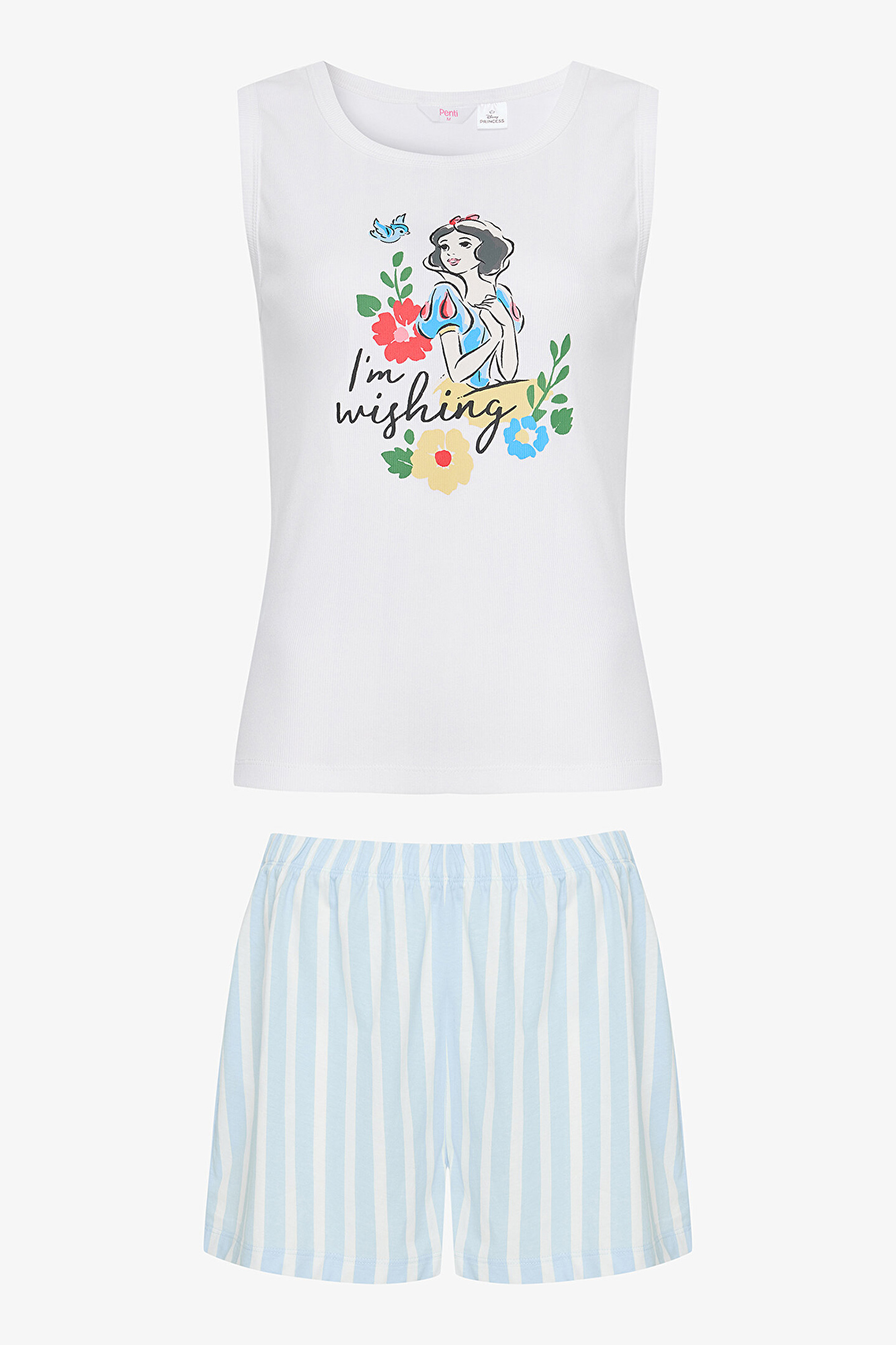 Conjunto de pijama corto azul Blancanieves Pijamas de mujer