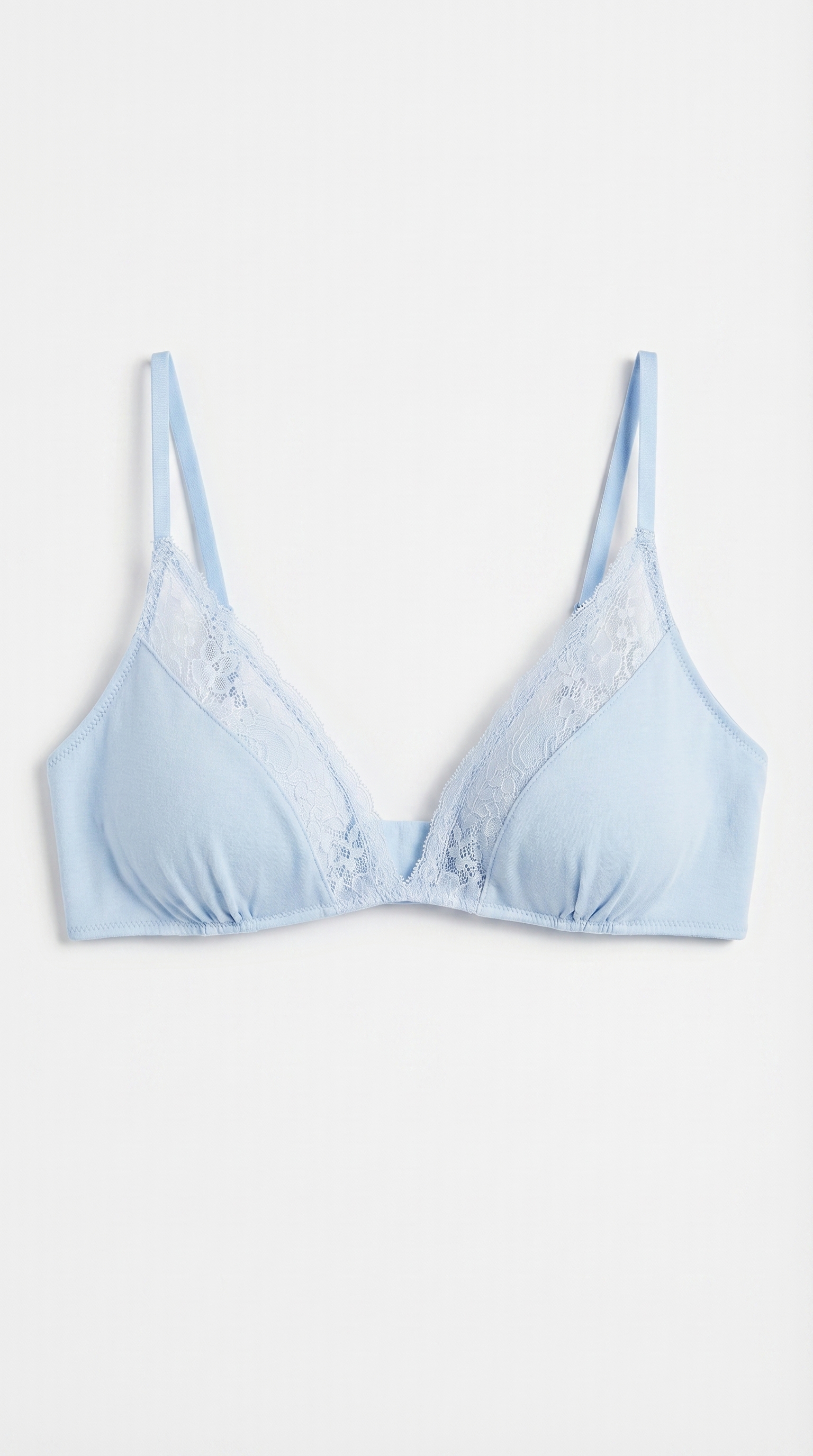 【babaco】Triangle Bra(LIGHT BLUE) Blue cotton triangle bra NATURAL | Bras | WomenSecret