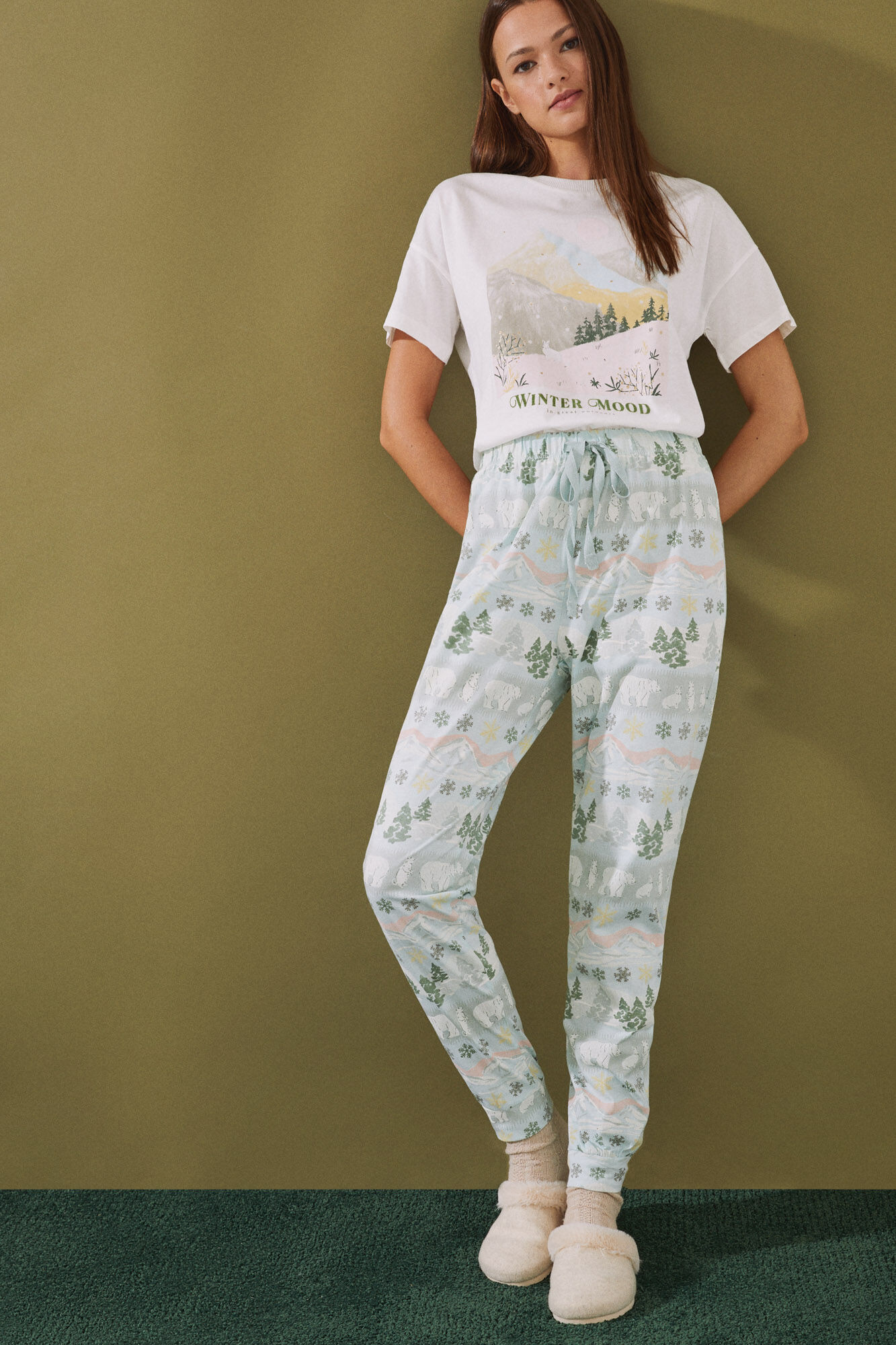 Pantalón largo 100% algodón estampado | Pijamas y Homewear | WomenSecret