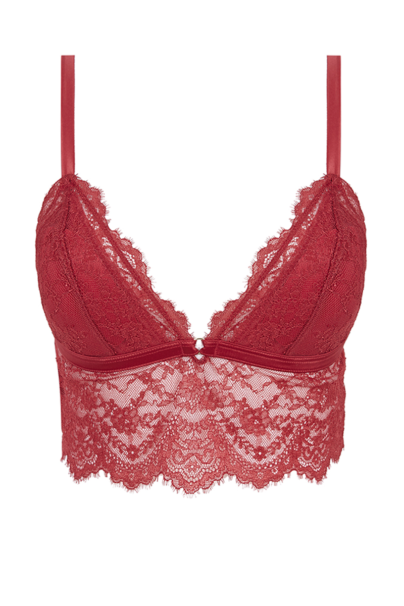 Buy Women'secret Red INTUITIVE Maroon Lace Halterneck Bra from Next  Luxembourg