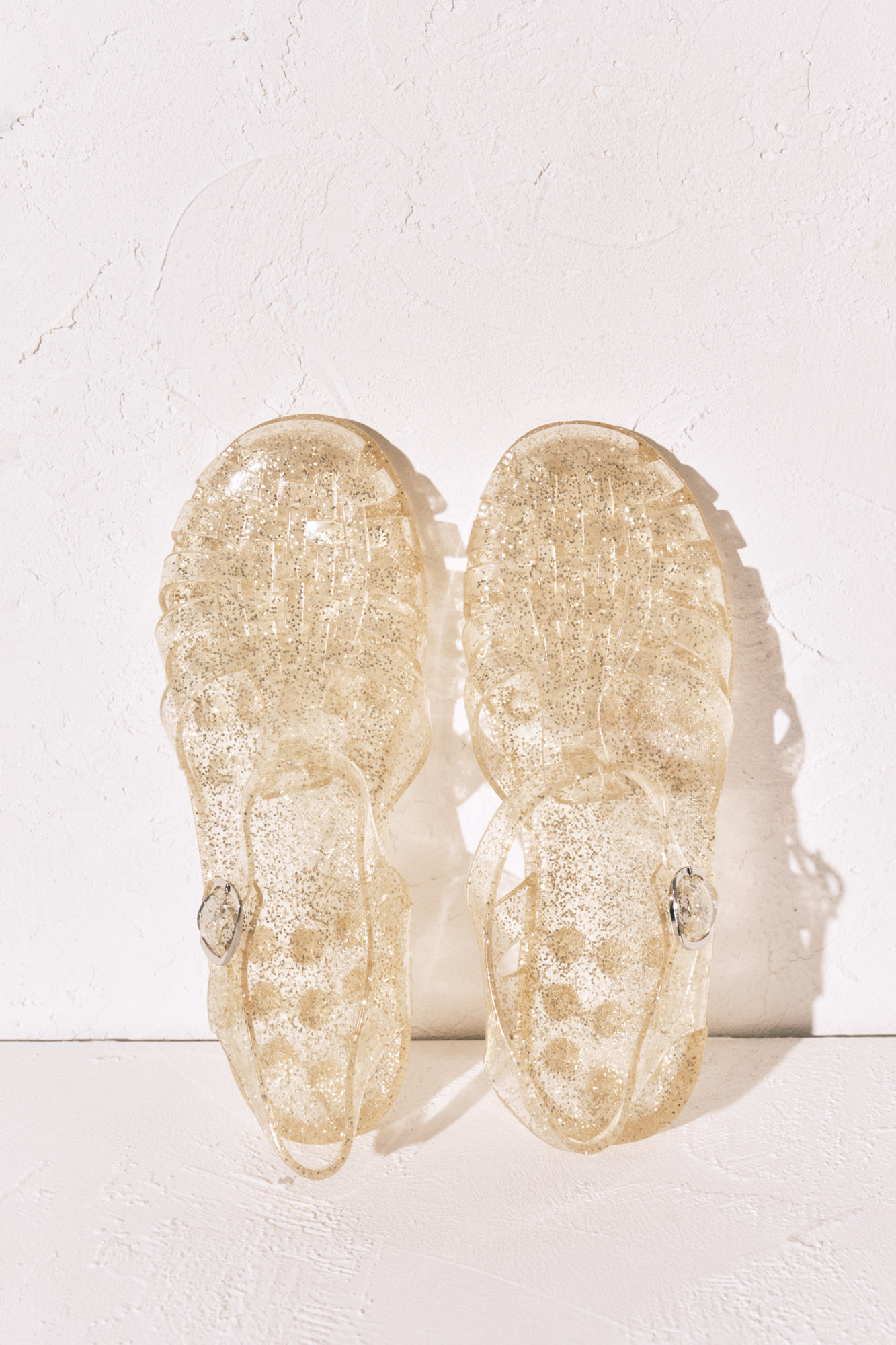 Women'secret Sandalias cangrejeras jelly dorado