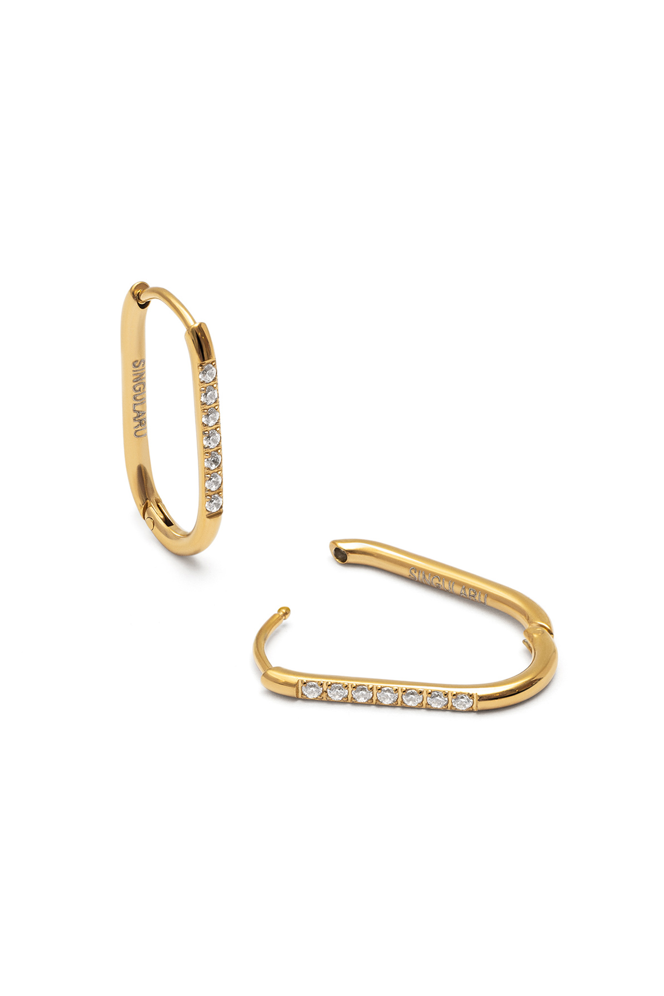 Pendientes De Aro Brosway Para Mujer - Acero 304 Con Circonitas, Colección Desideri, Diámetro 21.5 Mm
