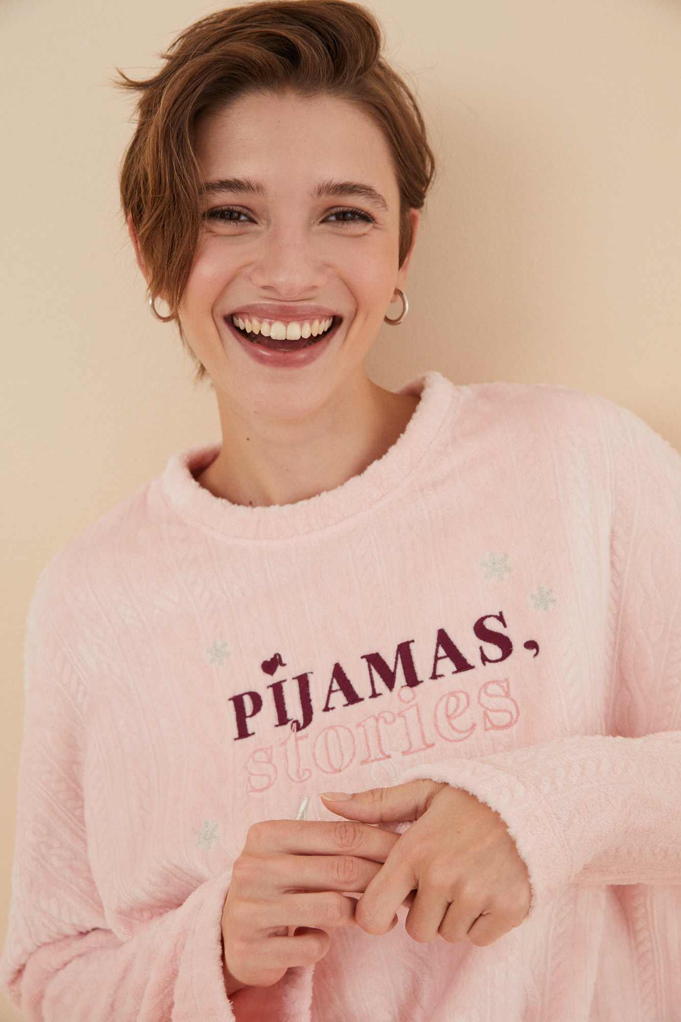 La Vecina Rubia checked faux shearling pyjamas, Pyjamas and Loungewear