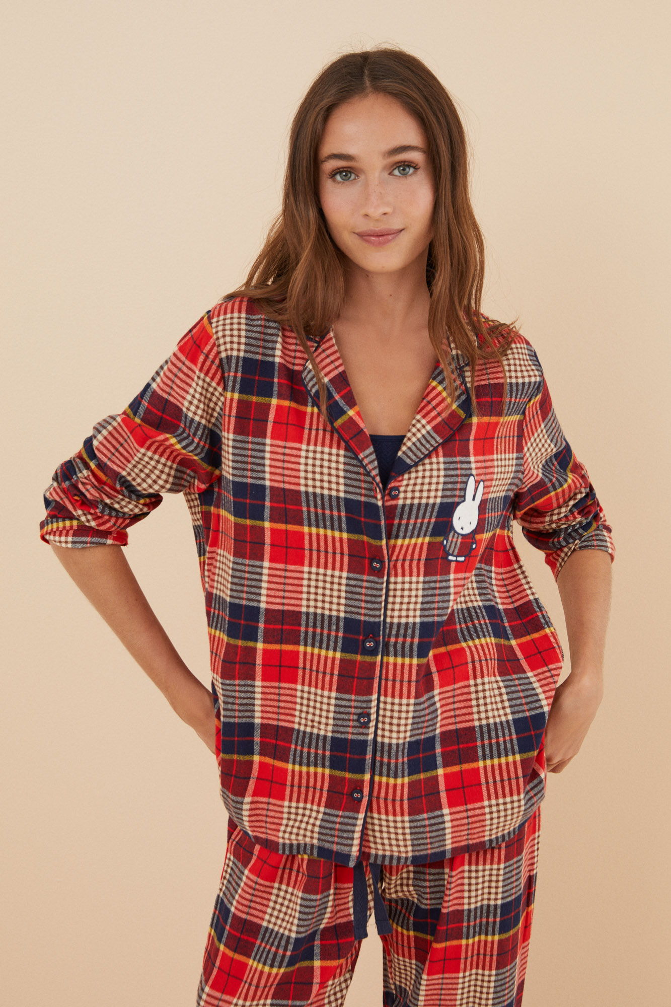 Pijama Estampado Miffy Pijama Mujer Miffy Verde Top Manga Corta