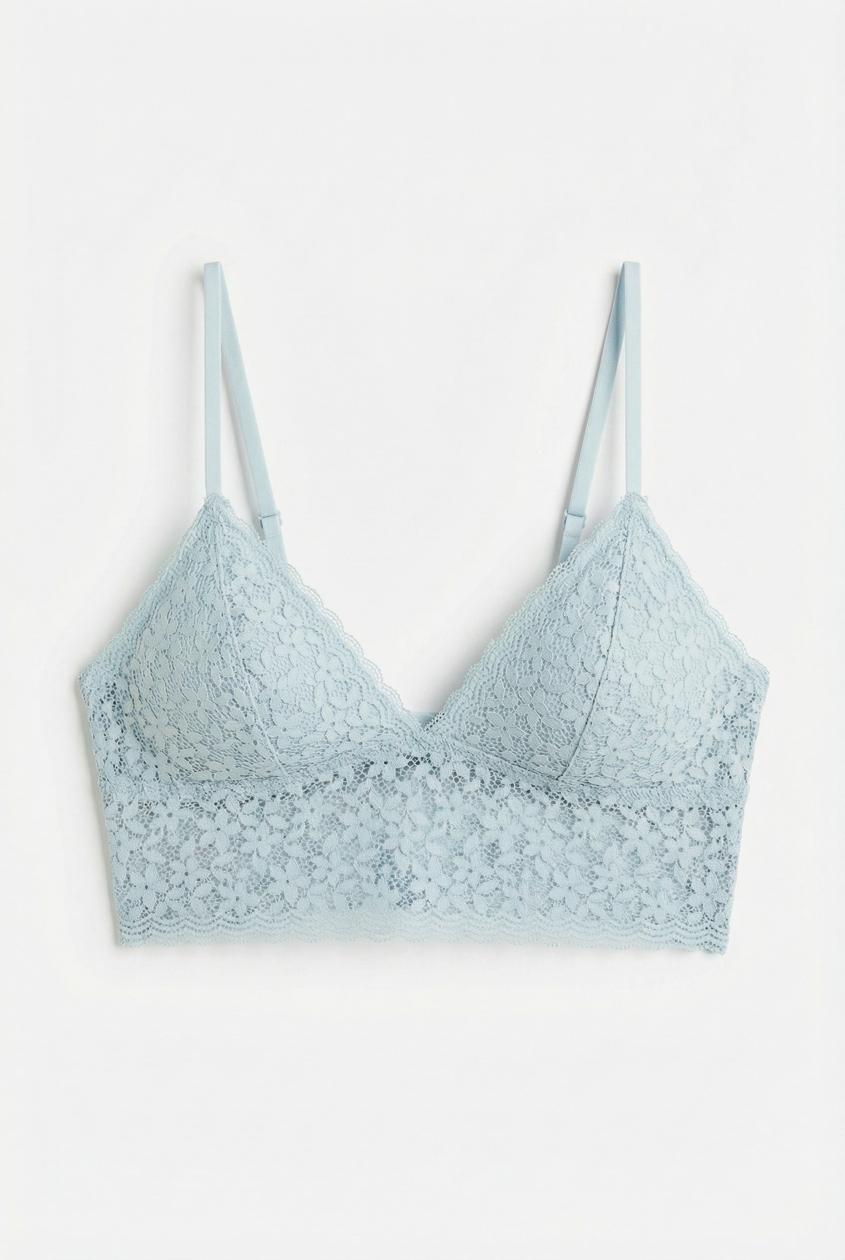 Blue lace triangle bralette | Bras | WomenSecret