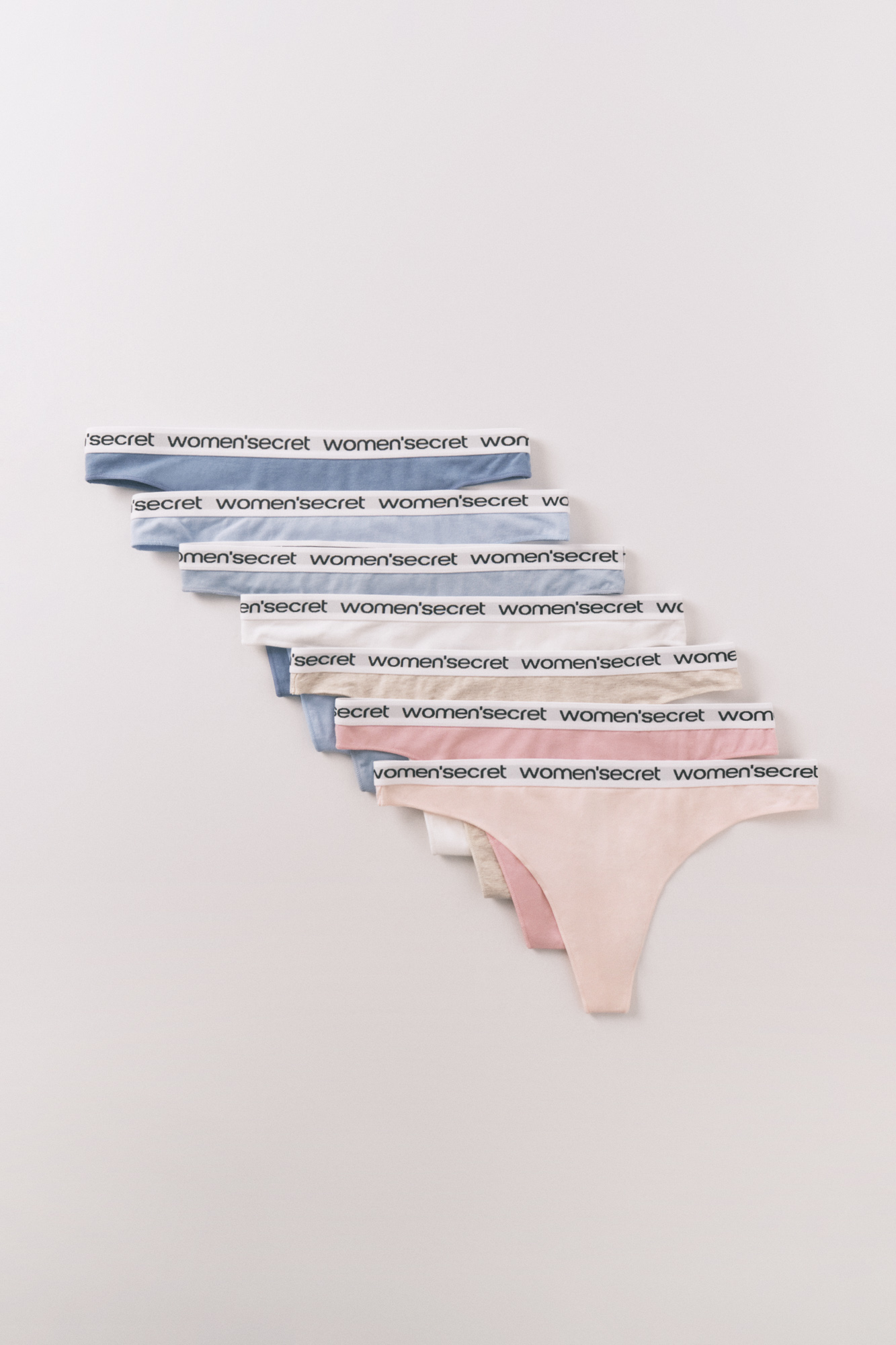 Women'secret – Tanga In Cotone Rib Con Inserti In Pizzo, Rosa, Morbido E Sexy