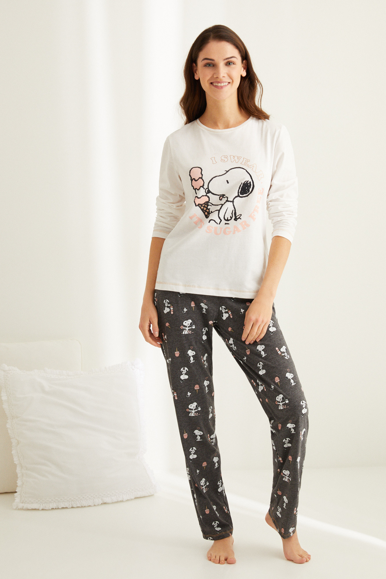 Pijama manga larga Snoopy | Pijamas largos | Women'secret