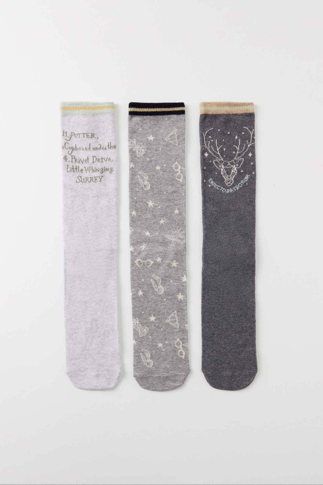 Pack 3 calcetines altos Harry Potter lurex