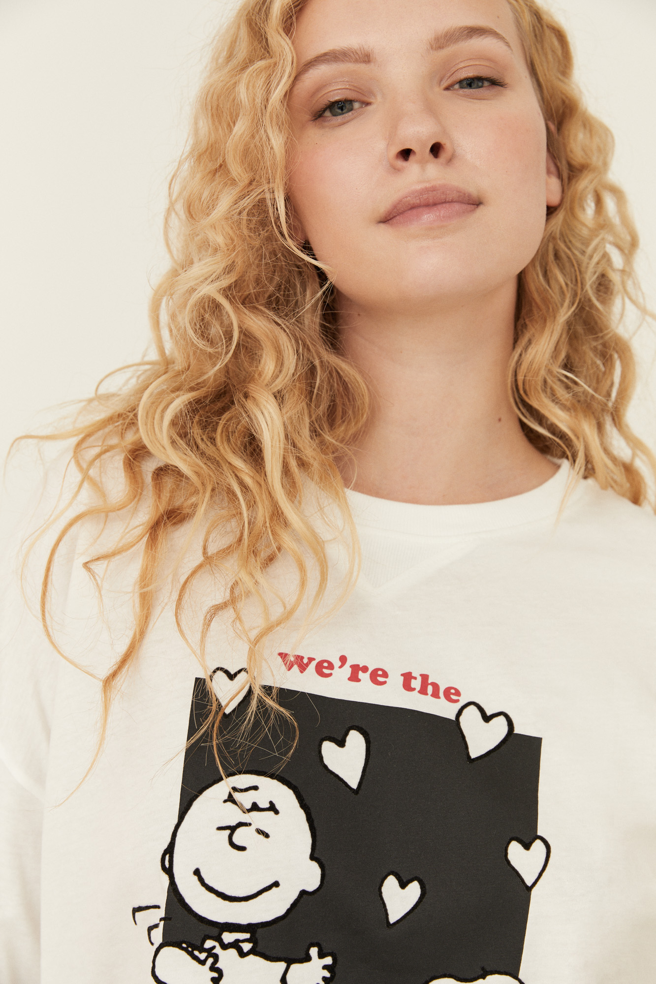 Pijama largo 100% algodón Snoopy y Charlie marfil | Dormir y Homewear | Women'secret