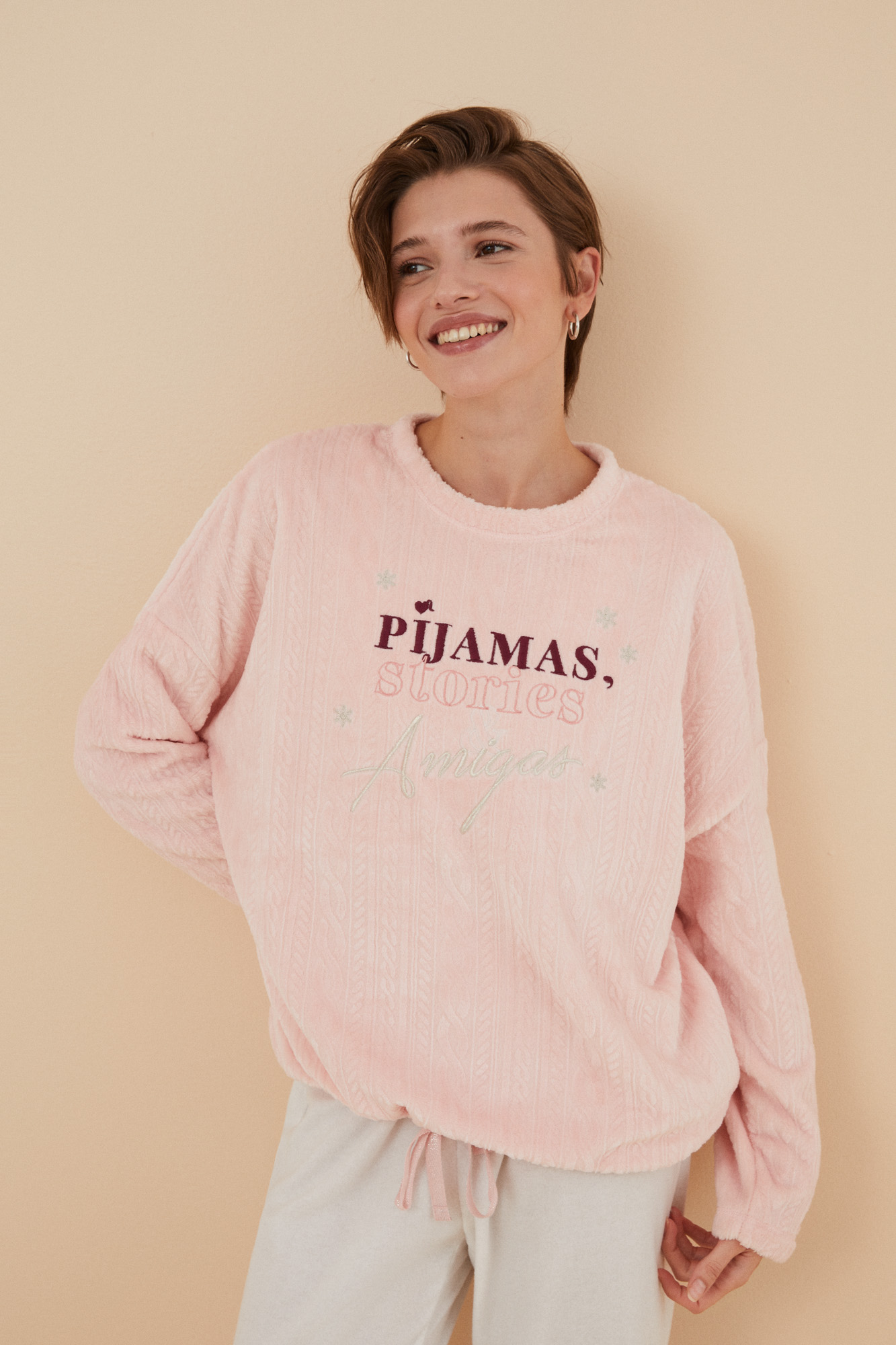 Pijama polar rosa La Vecina Rubia | Ropa de dormir de mujer y homewear | WomenSecret
