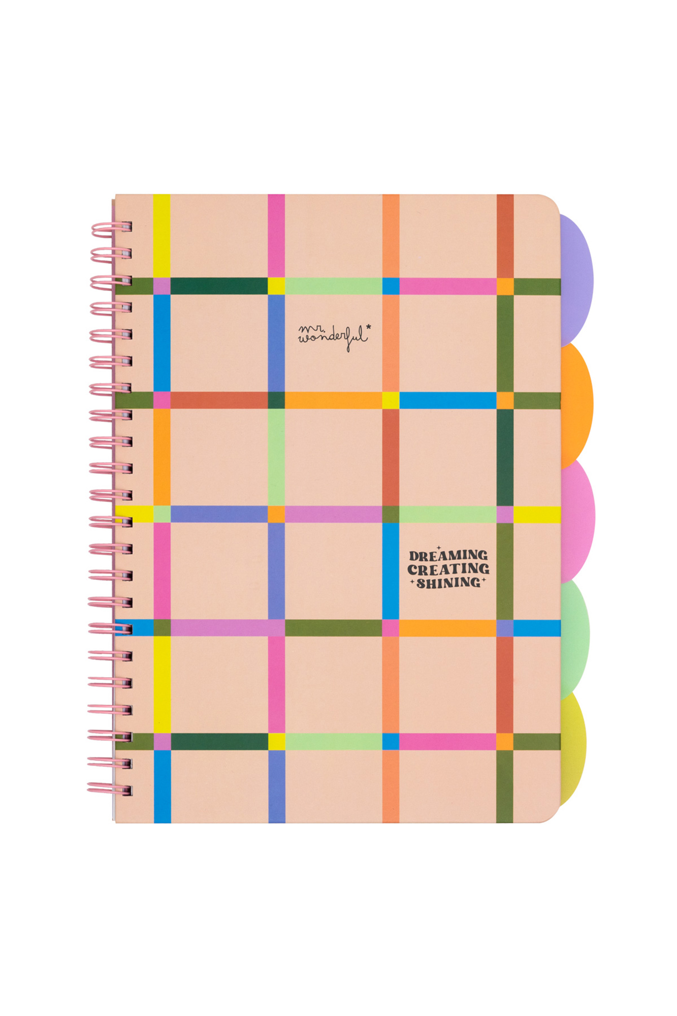 A4 notebook with folding tabs partitions-Dreaming, creating, shining ...