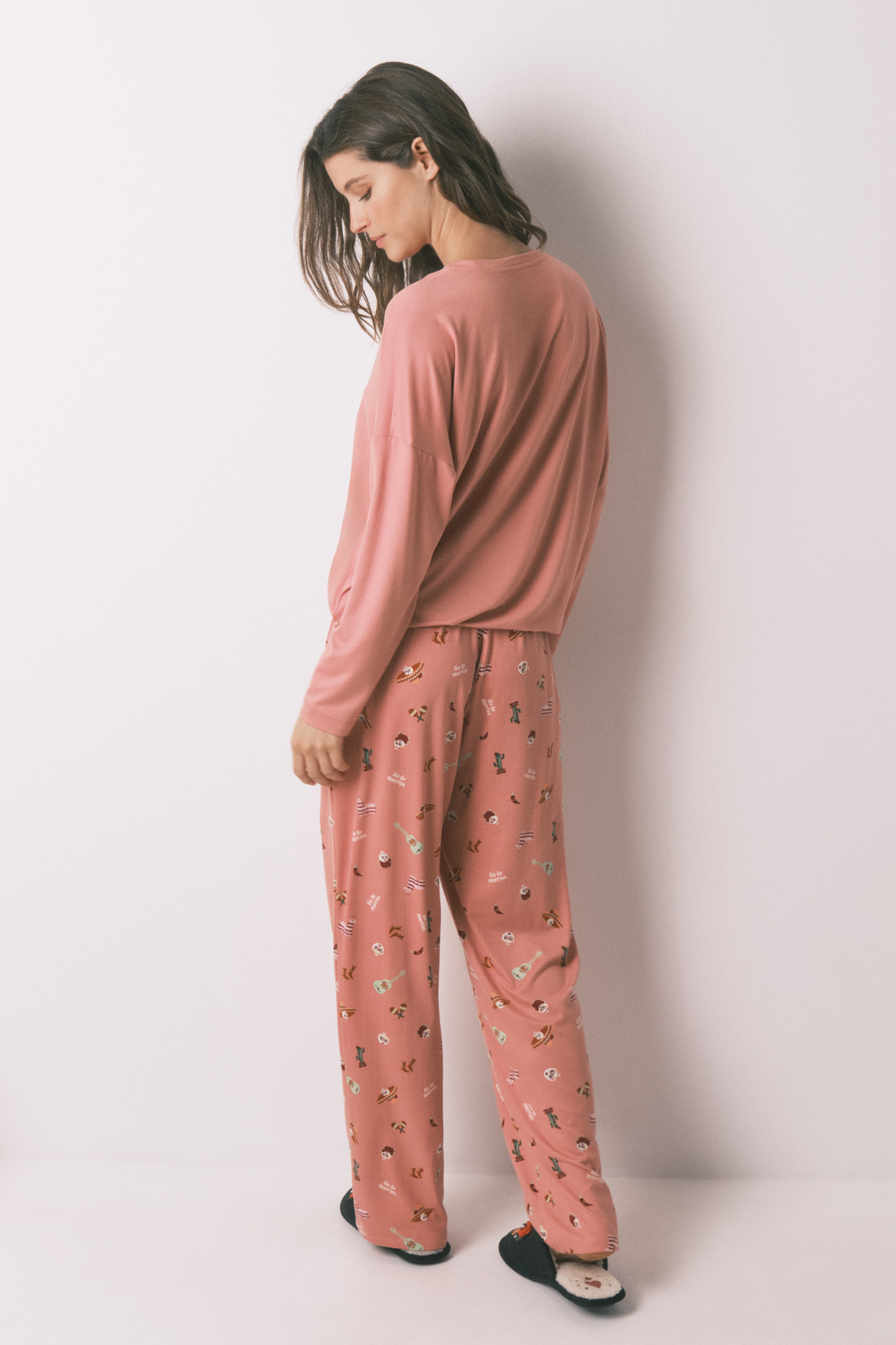 Long pyjamas pink fleece 