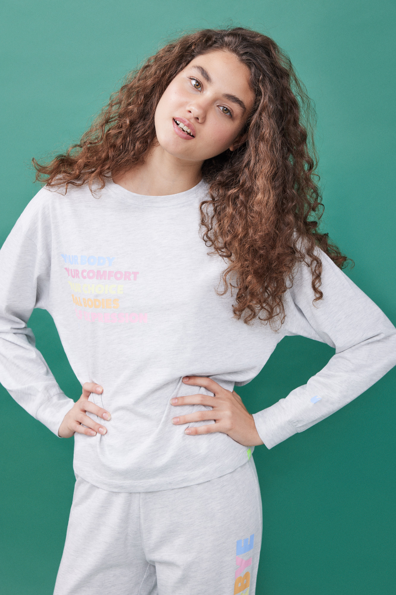 Pijama 100% algodón sudadera y pantalón largo gris | Pijamas para adolescentes | WomenSecret