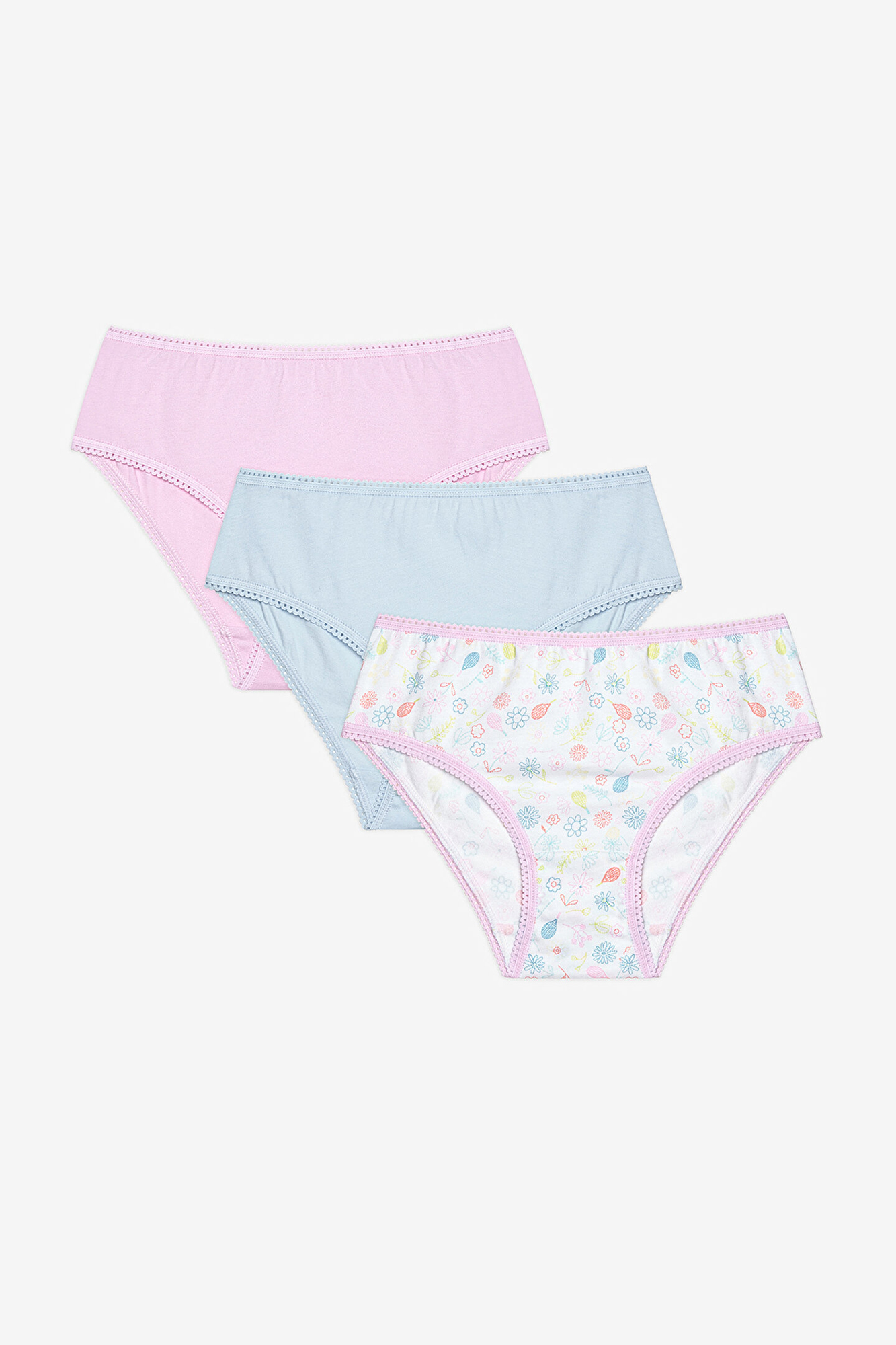 Bragas Para Niñas Petit Bateau - Pack De 3 Unidades, Talla 3 Años, Algodón Suave Y Cómodo