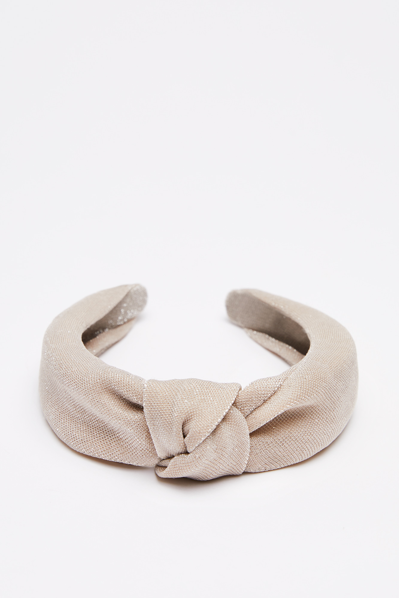 Diadema ancha nudo dorado | Complementos y accesorios de mujer | WomenSecret