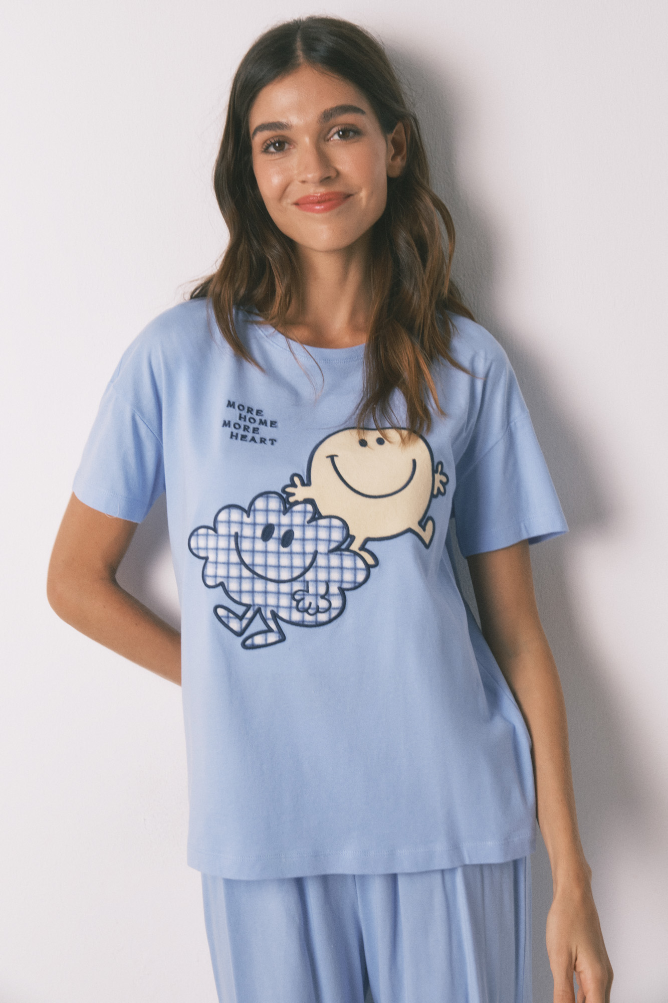 Pijama largo SmileyWorld® manga corta