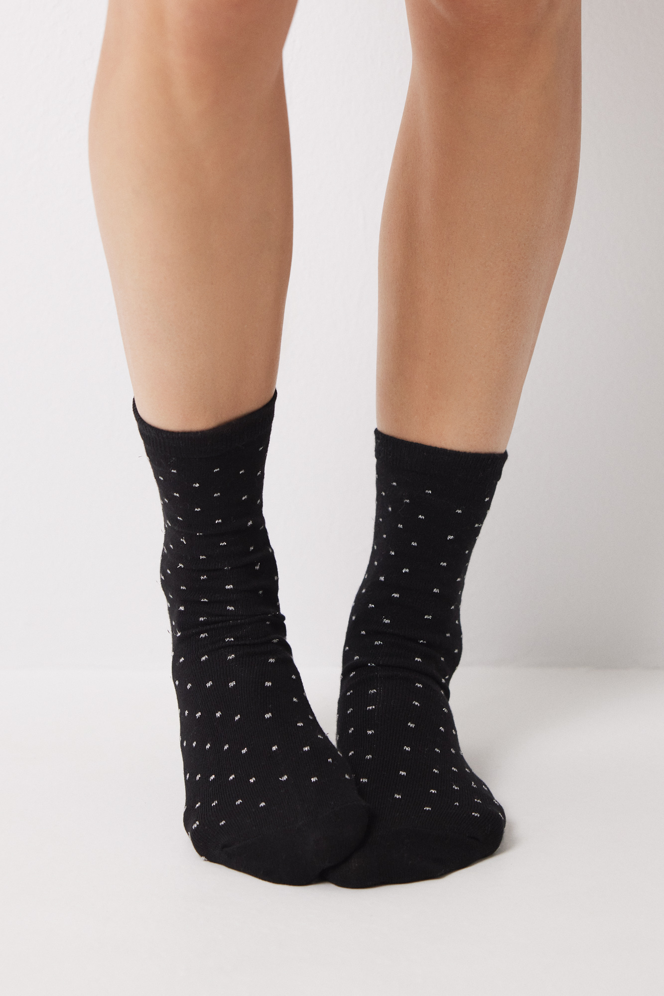 Pack De 3 Pares De Calcetines Altos POP 15 Denier Para Mujer - Hasta La Rodilla, Talla Única - Negro/Natural